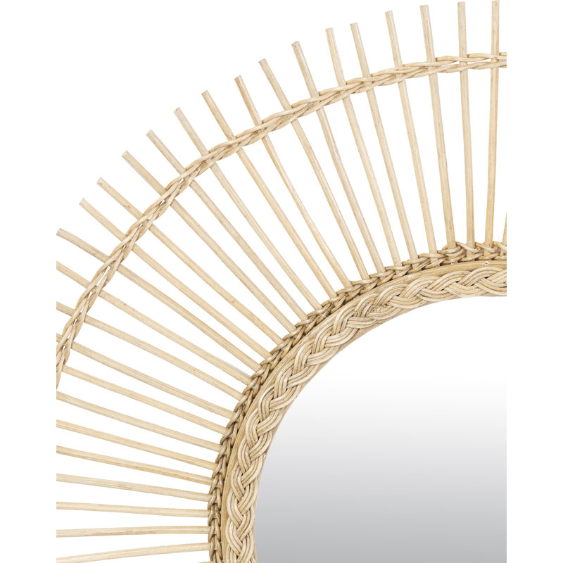 Dakota Fields Bjarne Sunburst Rattan Wall Mirror Wayfair